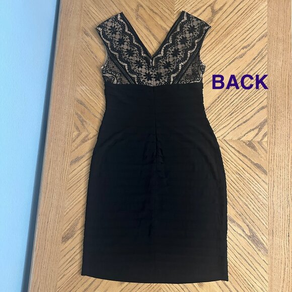 Andre Oliver Black Lace Sleeveless Dress With Pleated Bodice - Picture 3 of 13